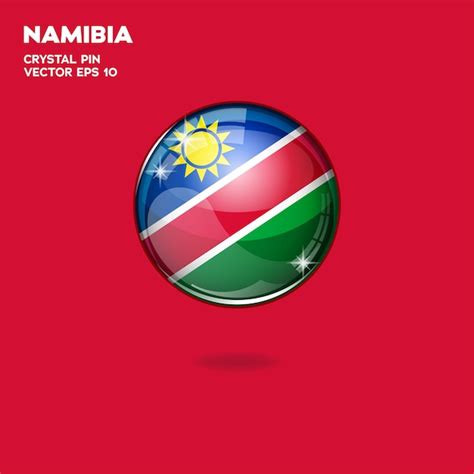 Botones 3d De La Bandera De Namibia Vector Premium