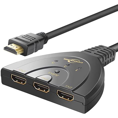 HDMI Switch Ceonam 3 Ports 4K ULTRA HDMI Switcher With Pigtail HDMI