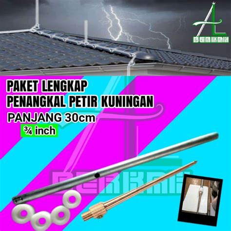 Jual Paket Lengkap Penangkal Petir Inch Kuningan Cm Anti Petir