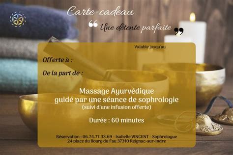 Cartes Cadeaux De Sophrologie And Massage Sur Tours Et Loches