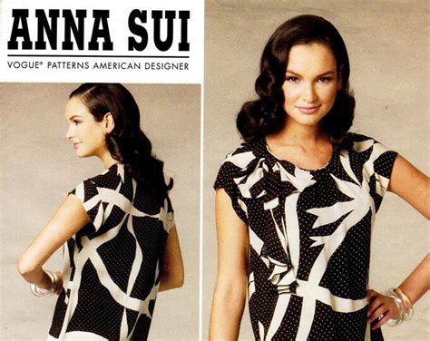 Sz Vogue Dress Pattern V By Anna Sui Misses Loose