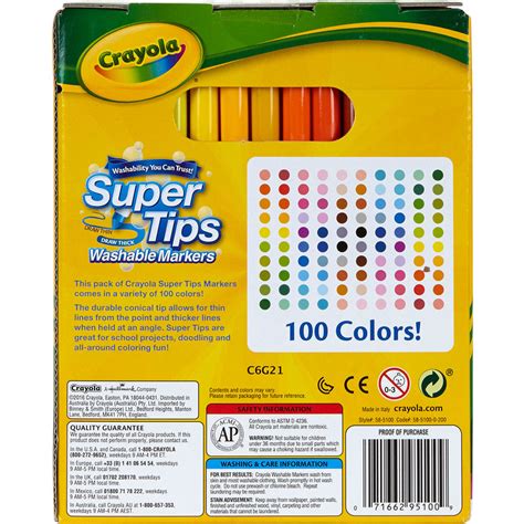 Crayola Super Tips Washable Markers Conical Marker Point Style