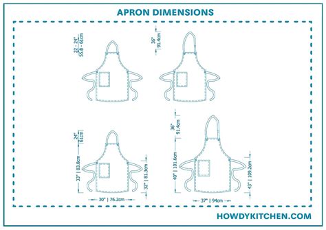 Guide to Apron Dimensions and Guidelines (with Drawings) - HowdyKitchen