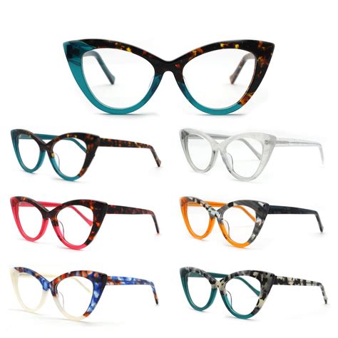 Cat Eye Amazon Hot Selling Lamination Acetate Ladies Eyeglass Eyewear