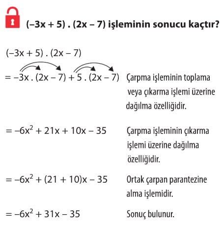 Cebirsel Fadeler Ve Zde Likler Z Ml Sorular S N F Matematik