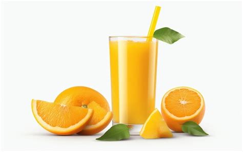 Premium AI Image Orange Juice Isolated AI