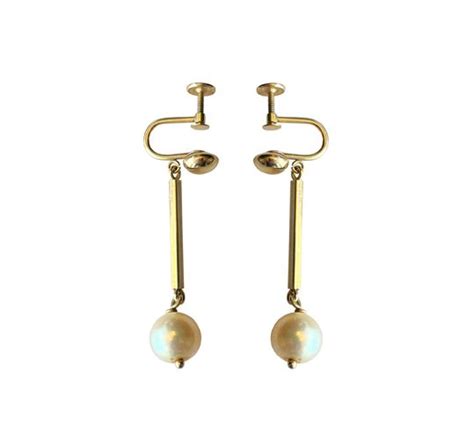 Vintage Cultured Pearl Drop Earrings