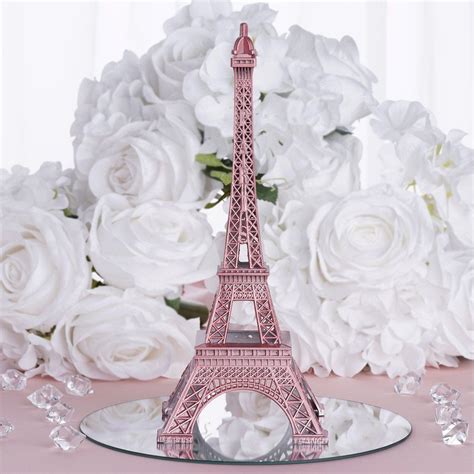 10 Eiffel Tower Tabletop Centerpiece Rose Gold Blush Paris Theme Wedding Paris Theme Party