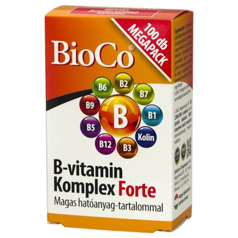 BIOCO B VITAMIN KOMPLEX FORTE tabletta 100 DB PATIKA24 Gyó