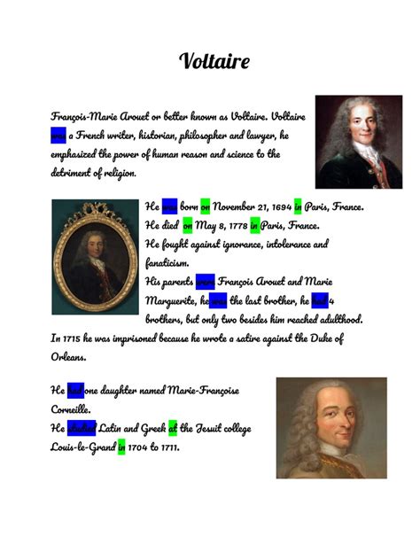 Voltaire Biography | PDF