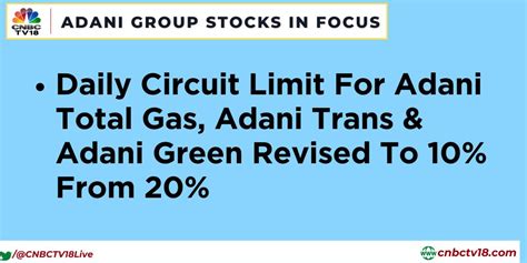 Cnbc Tv On Twitter Adanigroup Daily Circuit Limit For Adani