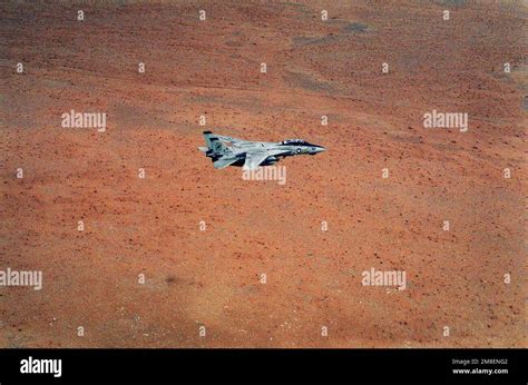 A Fighter Squadron 41 Vf 41 F 14a Tomcat Aircraft Flies Over