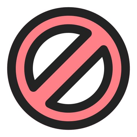 Ban Generic Outline Color Icon