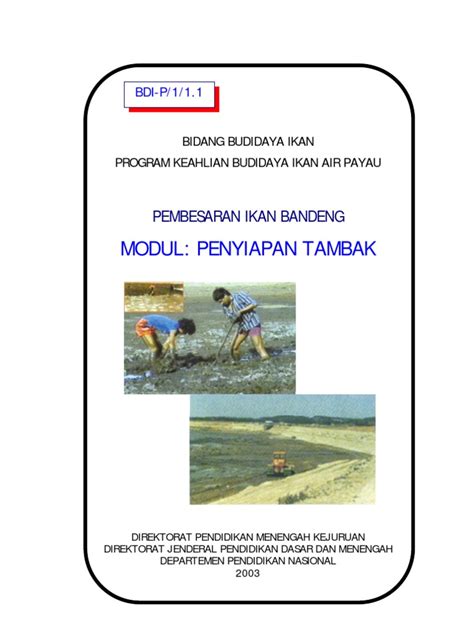 PDF Pembesaran Ikan Bandeng Penyiapan Tambak DOKUMEN TIPS