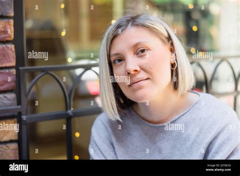 Pretty Blonde Girl Smiling Camera Hi Res Stock Photography And Images Alamy