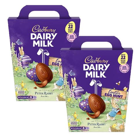 Cadbury 2 X 317g Milk Chocolate Peter Rabbit Easter Egg Hunt Alexa