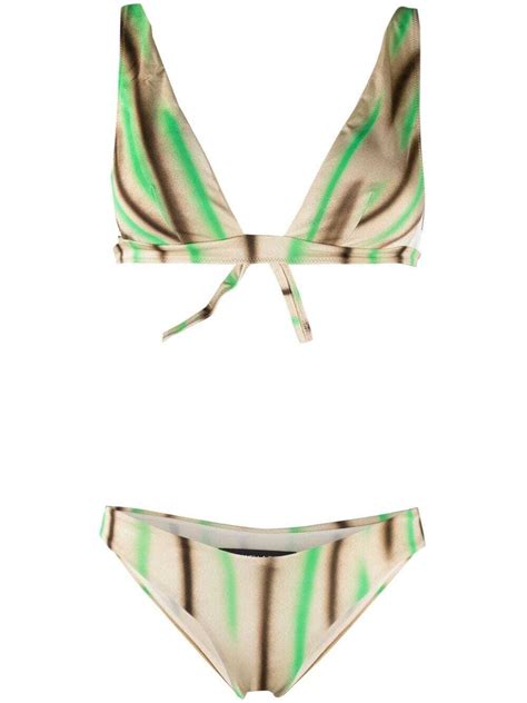 Buy ANTONELLA RIZZA Marina Triangle Striped Bikini Neutrals At 64