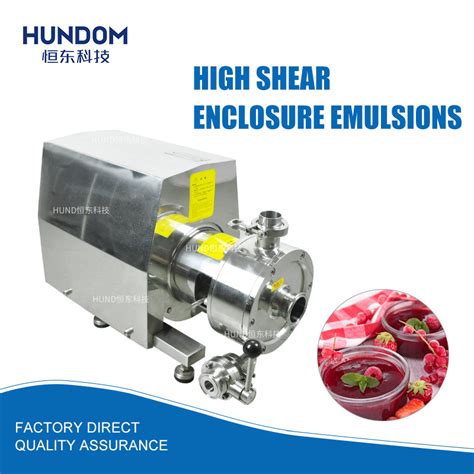 Food Grade Shampoo Transfer Pump Single Stage High Shear Inline