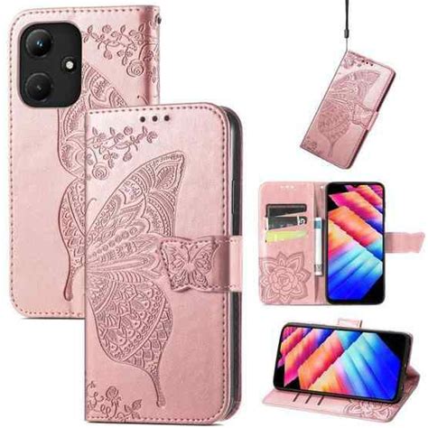 For Infinix Hot I Butterfly Love Flower Embossed Flip Leather Phone