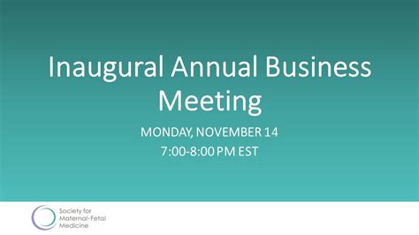 Smfm Annual Business Meeting Youtube