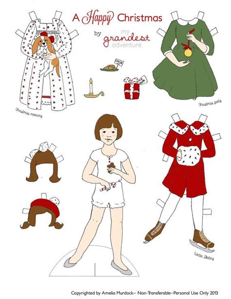 Christmas Paper Dolls Printable