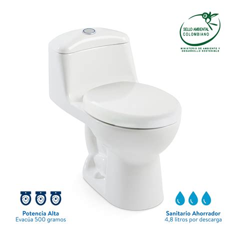 Combo Smart Redonda Sanitario Con Taza Redonda Mueble A Piso Con