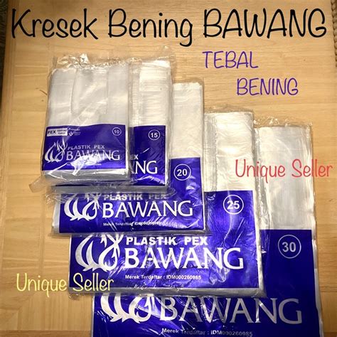 Jual Kresek Bening Pe Pex Uk Bawang Kantong Plastik