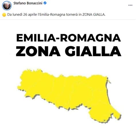 Emilia Romagna In Zona Gialla Ufficiale