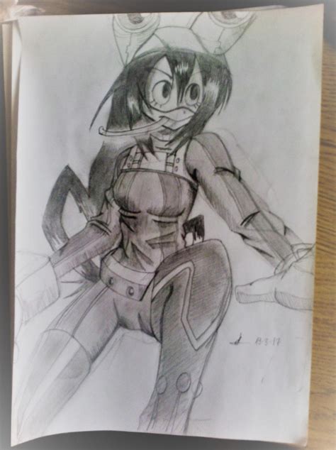 Tsuyu Asui FAN ART (pencil) by Kamikazechino on DeviantArt