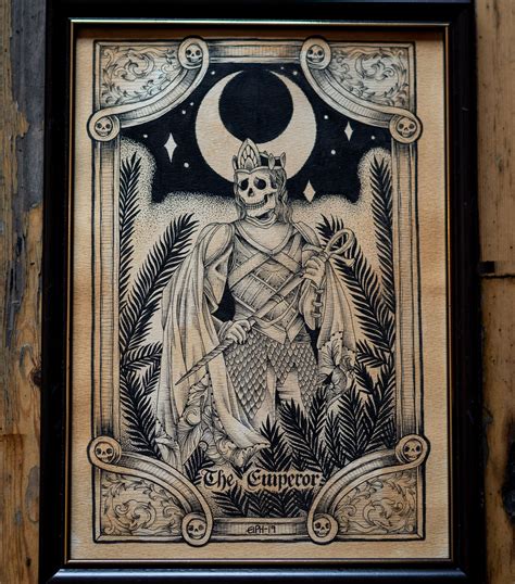 The Emperor Tarot Card A4 Print Etsy Uk