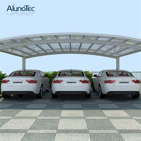 Alunotec Modern Design Aluminum Arched Garage Polycarbonate Roof Double