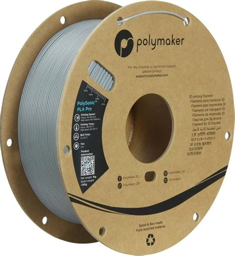 Polymaker Polysonic Pla Pro Grey Djake Switzerland