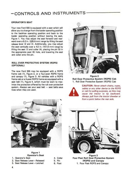 Ford 555 Tractor Loader Backhoe Operator S Manual