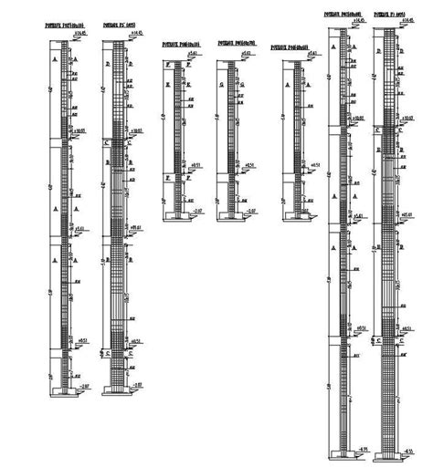 Reinforcement Details Of Pillar In Detail Autocad 2d Drawing Dwg File Cad File Cadbull