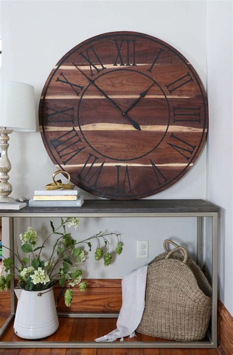 Live Edge Walnut Wall Clock Black Walnut Clock Wood Etsy