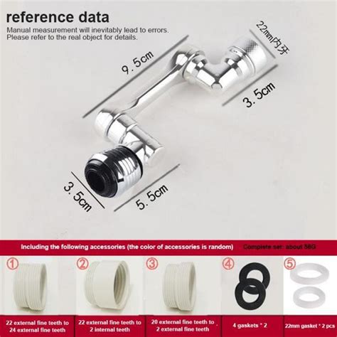 Tête De Pulvérisation Rotative À 1080 Lavabo Adaptateur D extension