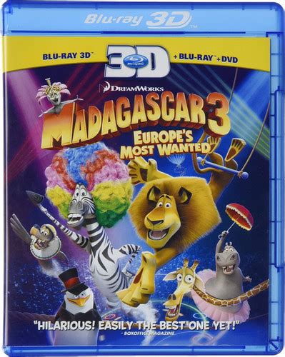 Madagascar 3 Blu Ray 3d Blu Ray Dvd Centauros