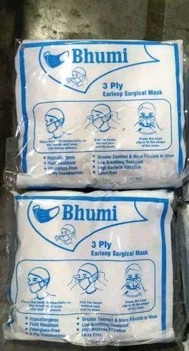 Bhumi Sky Blue 3 Ply Face Mask At Rs 0 7 3 Ply Mask In Ahmedabad ID