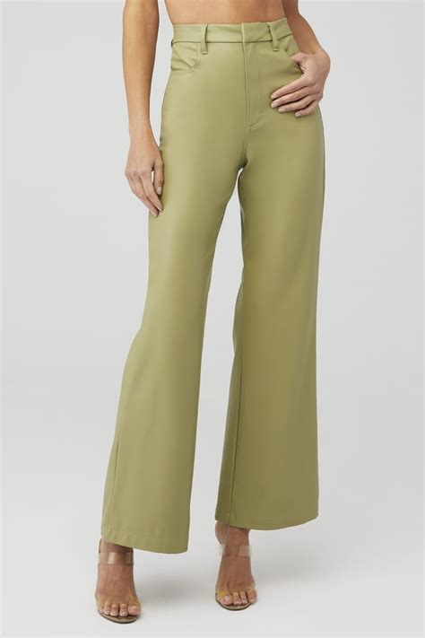 Show Me Your Mumu Tribeca Faux Lear Trouser In Sage Fashionpass