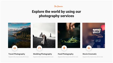 Pixelens Photography Portfolio Powerpoint Template Presentation