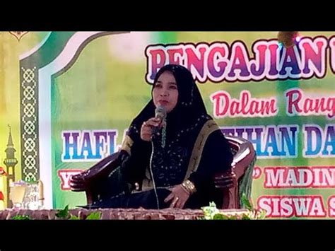 Ceramah Nyai Hj Ma Rufah Haflatul Imtihan Madin Raudlatul Ulum Gondang