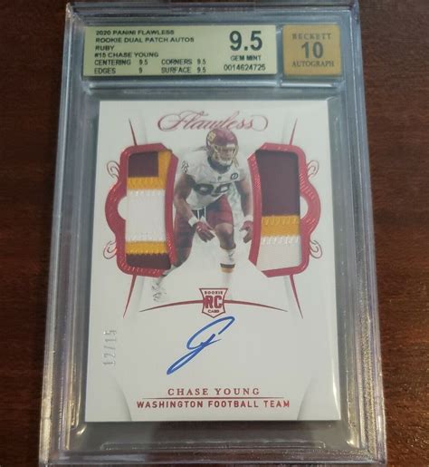 Panini Flawless Rookie Dual Patch Autographs Ruby Rdpa Cy Chase