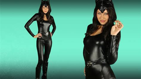 Sexy Feline Catsuit Womens Costume Catwoman Costumes