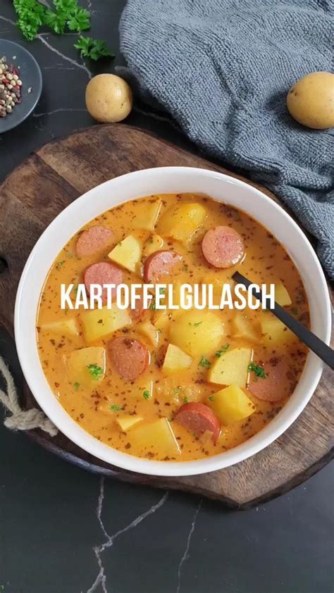 Kartoffelgulasch mit Würstchen Rezept Günstig kochen rezepte