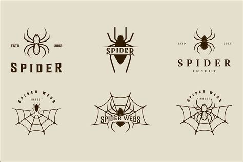 Set Of Silhouette Spider Logo Vector Graphic By Uzumakyfaradita