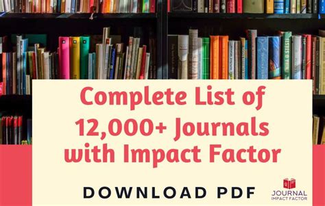 Journal Impact Factor Listing Archives - Journal Impact Factor