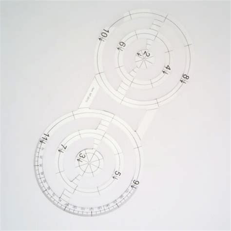 Quilting Ruler Template Double Circle Twin Ruler Acrylic Transparent