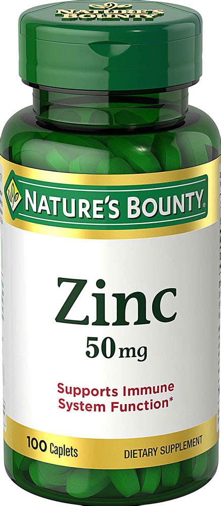 Nature's Bounty Zinc -- 50 mg - 100 Caplets - Vitacost