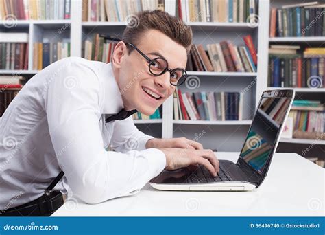 Computer Geek Stock Photo Image Of Computer Library 36496740