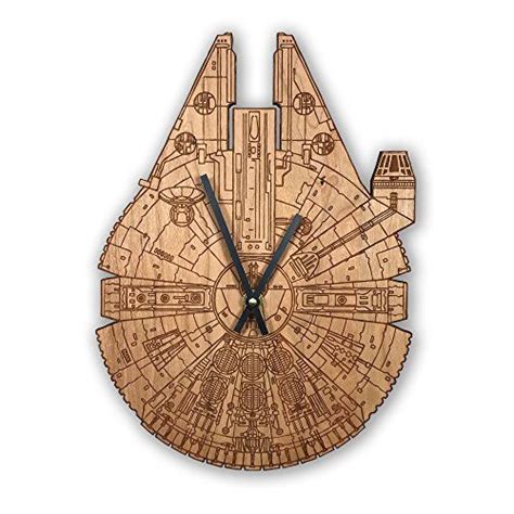 Inked And Screened Star Wars Millennium Falcon Laser Engraved Cherry